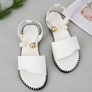 Women's pearl decor sandals